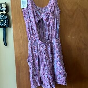 Size small women’s/ juniors pink rose romper